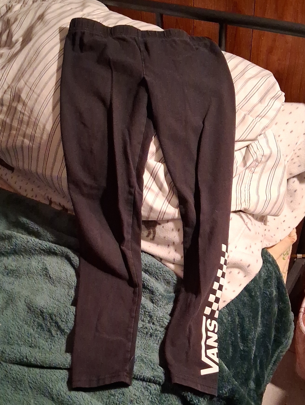 Vans Girls Black Skinny Jeans with White Logo
